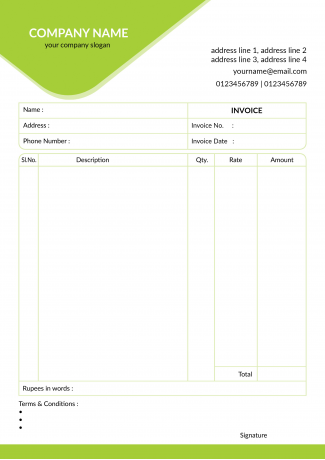 professional Bill Book Design
