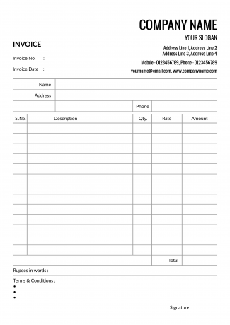 Advocate Bill Book Design