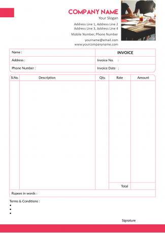 Consultancy  Bill Book Design
