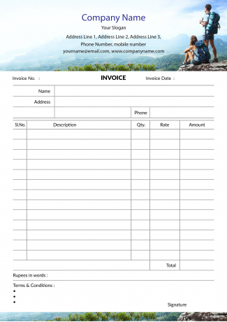 Photography Bill Book Design