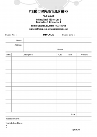Doctor's Bill Book Design