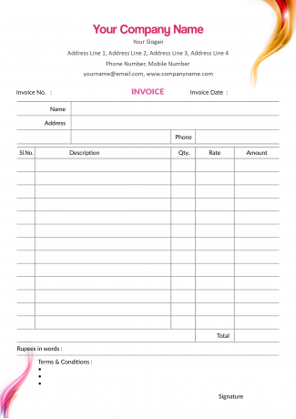 Abstract  Bill Book Design