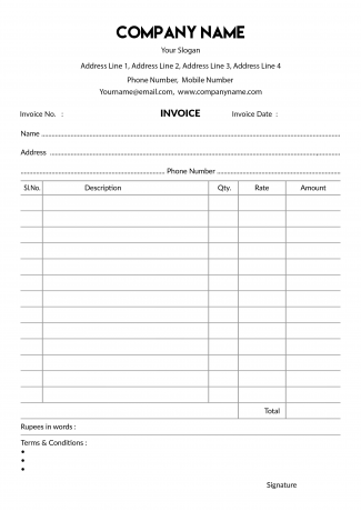 Advocate Bill Book Design
