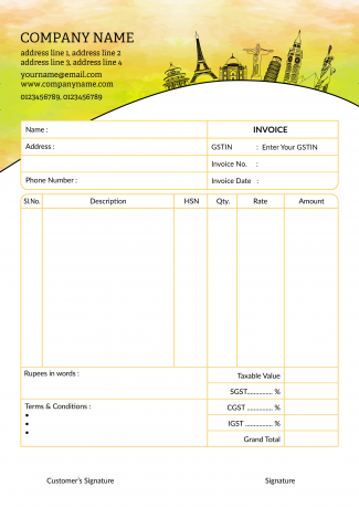 Travel Bill Book