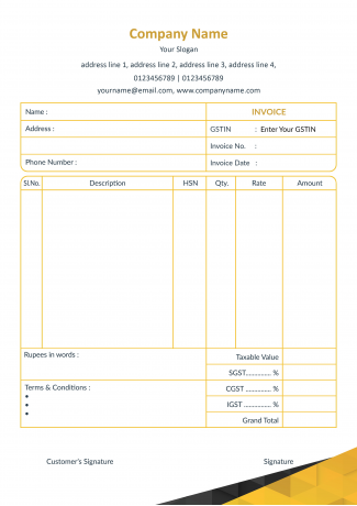 Pattern Bill Book