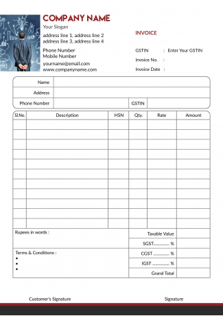 Red And Grey Bill Book