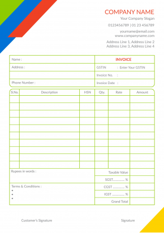 Colorful Bill Book