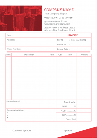Red And White Bill Book