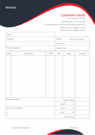 Floral Bill Book