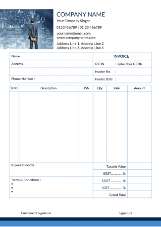 Blue And White Bill Book