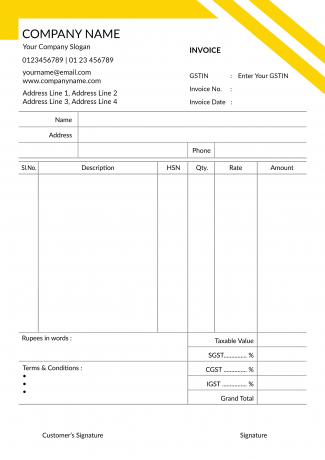 Yellow and Black Bill Book