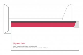 Pink And Grey  Envelope