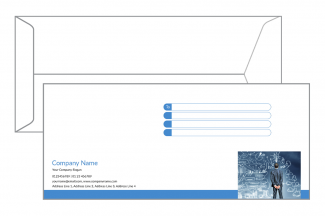 Blue And White Envelope