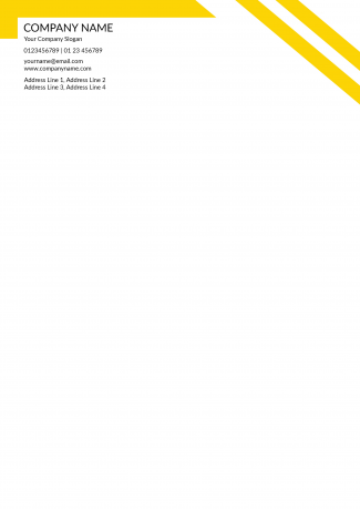 Yellow and Black Letterhead