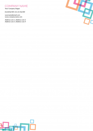 Colorful Pattern Letterhead