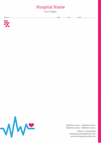 Cardiologist Prescription Pad Design