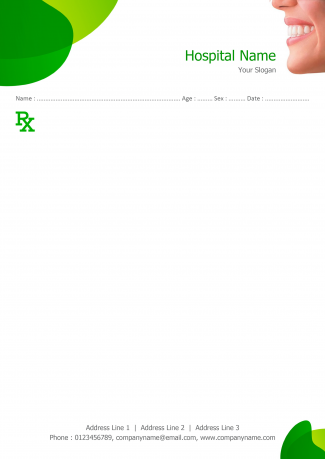 Dental Hospital Prescription Pad Design
