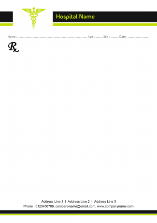 Hospital Prescription Pad Design