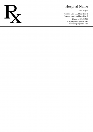 Simple Black & White Prescription Pad Design