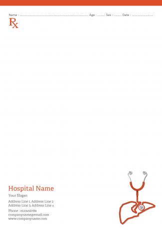 Simple Monocolor Prescription Pad Design