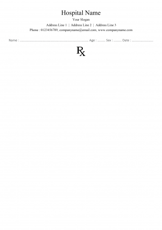 Simple Black & White Prescription Pad Design
