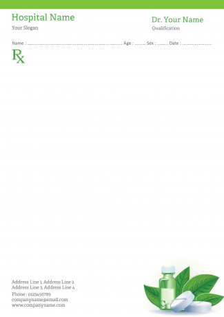 Ayurvedic Prescription Pad Design