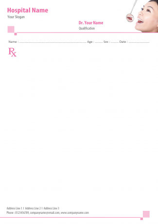 Dentist Prescription Pad Design