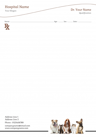 Pet care Prescription Pad Design