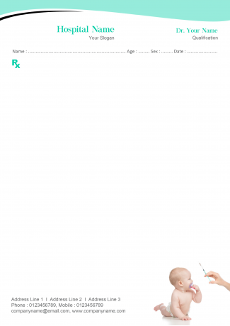 paediatrician Prescription Pad Design
