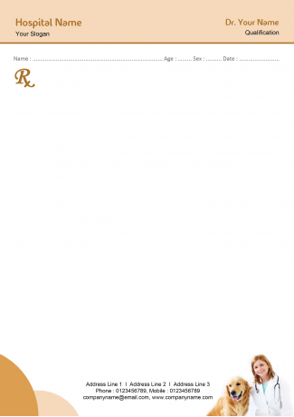 Veterinary Doctor Prescription Pad Design