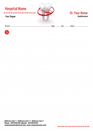 Dental Doctor Prescription Pad Design