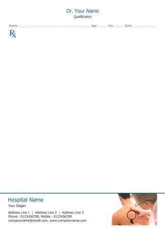 Skin Specialist Prescription Pad Design