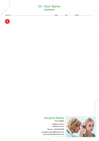 ENT Doctor Prescription Pad Design