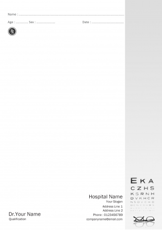 Ophthalmologist Prescription Pad Design