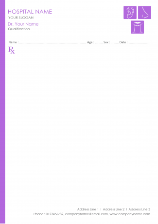 ENT Doctor Prescription Pad Design