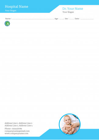 Baby Care Hospital Prescription Pad Design