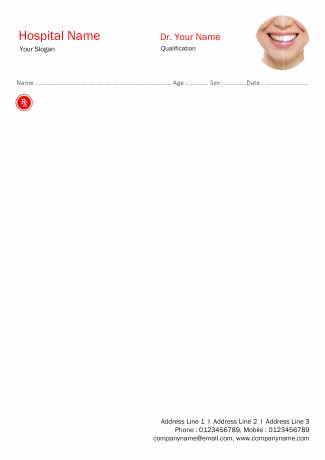 Dental Hospital Prescription Pad Design