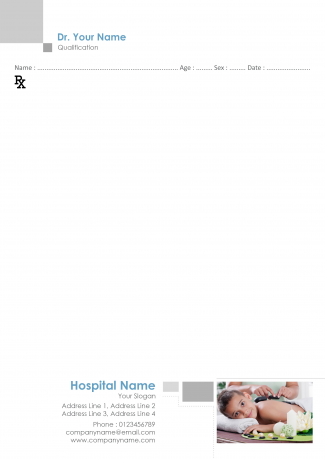Baby Care Hospital Prescription Pad Design