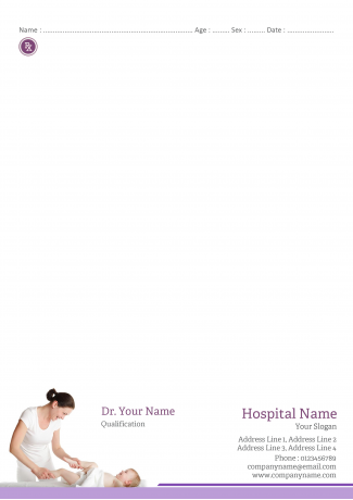 Baby Care Hospital Prescription Pad Design