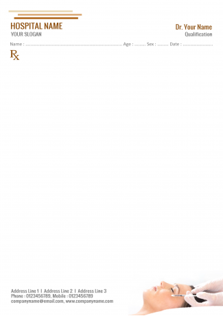 Skin Specialist Prescription Pad Design