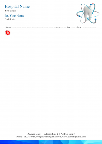 Dental Doctor Prescription Pad Design