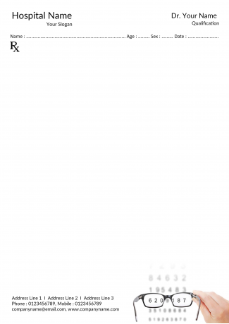 Eye Doctor Prescription Pad Design