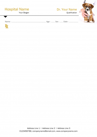 Pet care Prescription Pad Design