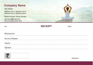 Yoga  Receipt Design
