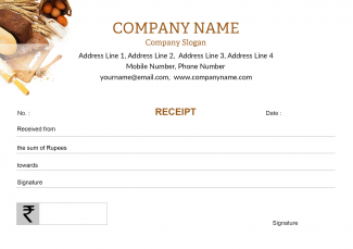 Bakery  Receipt Design