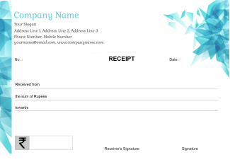Abstract Receipt Design