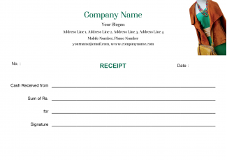 Fashion Designer Receipt Design