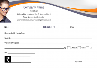 Ophthalmologist Receipt Design