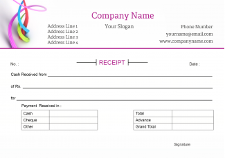 Automobiles Receipt Design