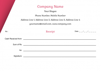 Beauty Spa Receipt Design